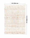 Large Area Rug 1524x2438mm Washable Non-Slip Beige Carpet