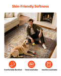 Area Rug, 1828.8x2743.2mm Large Washable Rug, Non-Slip Tear-Resistant Soft Carpet, Pet & Child Friendly Vintage Area Rugs, Indoor Mat for Bedroom, Living Room, Kids Room, Entryway, Brown Green
