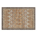 Area Rug, 1828.8x2743.2mm Large Washable Rug, Non-Slip Tear-Resistant Soft Carpet, Pet & Child Friendly Vintage Area Rugs, Indoor Mat for Bedroom, Living Room, Kids Room, Entryway, Brown Green
