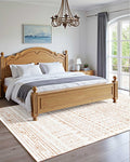 Large Washable Area Rug 1.8x2.7m Non-Slip Beige Carpet