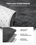 Indoor Plush Area Rugs, 1.52 x 2.44 m Soft Plush Carpet, Furry Shag Area Rugs for Living Room, Bedroom, Sunroom, Modern Home Decor Aesthetic, Non-Shedding, Non-Woven, Slip-Resistant, Dark Gray