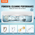 Ultrasonic Jewellery Cleaner Machine 470ml 4 Timer Modes Basket