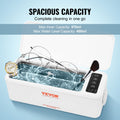 Ultrasonic Jewellery Cleaner Machine 470ml 4 Timer Modes Basket