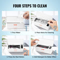 Ultrasonic Jewellery Cleaner Machine 470ml 4 Timer Modes Basket