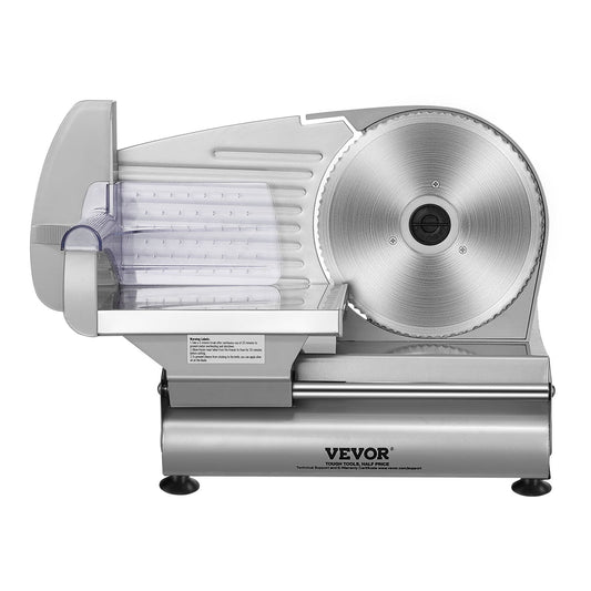 Meat Slicer, 180W Electric Deli Food Slicer with 7.5" SUS420 Stainless Steel Blade and Blade Guard, 0 - 0.6 inch Adjustable Thickness for Home Use, Easy to Clean, Cut Meat, Bread, Ham and Cheese