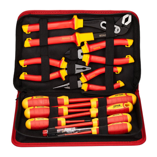 Insulated Screwdriver Set 12-Piece Insulated Tool Set for Electricians