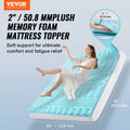 QUEEN Memory Foam Mattress Topper 50mm Cooling Gel 7 Zones