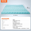 QUEEN Memory Foam Mattress Topper 50mm Cooling Gel 7 Zones