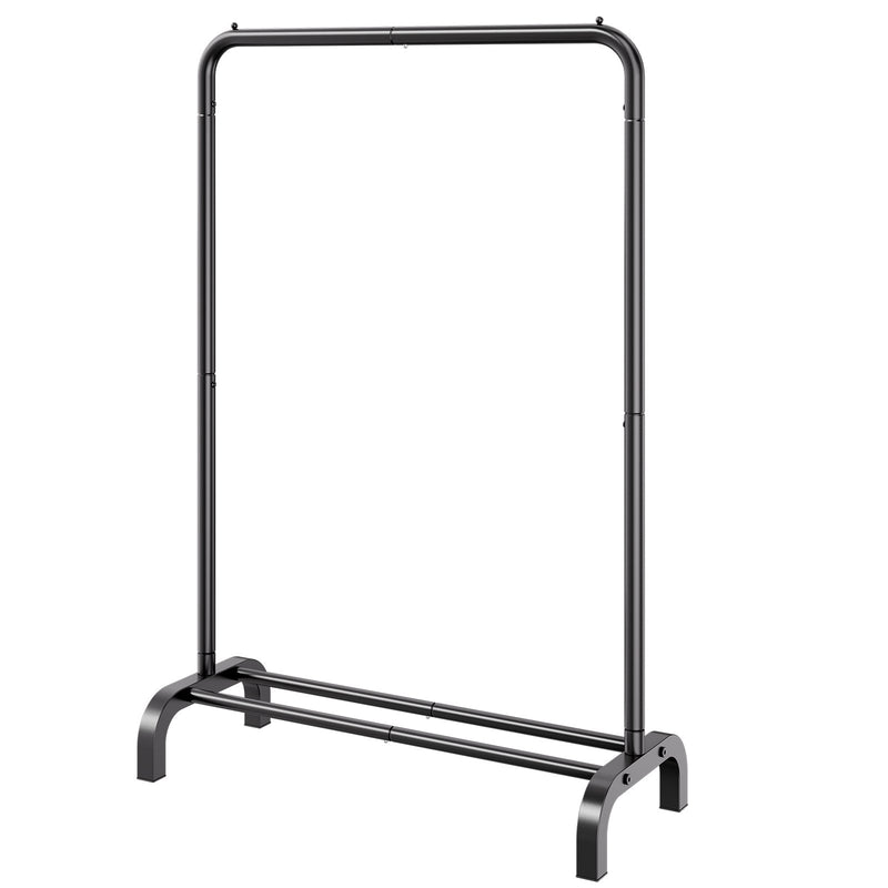 Clothes Rack Heavy Duty Garment Rail with Storage Shelf Bedroom