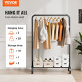 Clothes Rack Heavy Duty Garment Rail with Storage Shelf Bedroom