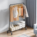 Clothes Rack Heavy Duty Garment Rail with Storage Shelf Bedroom