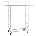 Heavy Duty Clothes Rack Double Rod 272kg Adjustable Extendable