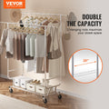Heavy Duty Clothes Rack Double Rod 272kg Adjustable Extendable
