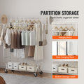 Heavy Duty Clothes Rack Double Rod 272kg Adjustable Extendable