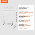 Heavy Duty Clothes Rack Double Rod 272kg Adjustable Extendable