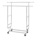 Heavy Duty Clothes Rack Double Rod 272kg Adjustable Extendable