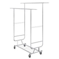 Heavy Duty Clothes Rack Double Rod 272kg Adjustable Extendable