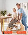Ergonomic Kneeling Chair Wooden Posture Knee Adjustable Height Gray