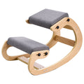 Ergonomic Kneeling Chair Wooden Posture Knee Adjustable Height Gray