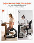 Ergonomic Kneeling Chair Wooden Posture Knee Adjustable Height Foam