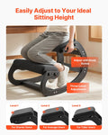 Ergonomic Kneeling Chair Wooden Posture Knee Adjustable Height Foam