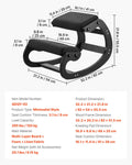 Ergonomic Kneeling Chair Wooden Posture Knee Adjustable Height Foam