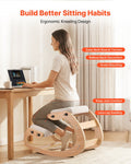 Ergonomic Kneeling Chair Wooden Adjustable Height Foam Cushion