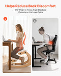 Ergonomic Kneeling Chair Wooden Adjustable Height Foam Cushion