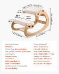 Ergonomic Kneeling Chair Wooden Adjustable Height Foam Cushion