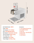 Snowflake Ice Machine 40KG/24H Stainless Steel Blade 1.8L Tank