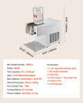 Snowflake Ice Maker 80KG/24H Electric Snow Cone Machine 1.8L Tank