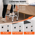 VEVOR Step Stool 1-Step 150KG Capacity Adjustable Height Steel Ladder Handle