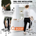 VEVOR Step Stool 1-Step 150KG Capacity Adjustable Height Steel Ladder Handle