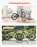 Bike Rack 6 Bicycle Carbon Steel Double-Sided Grid Freestanding