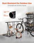 Bike Rack 6 Bicycle Carbon Steel Double-Sided Grid Freestanding