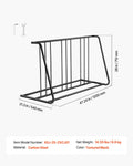 Bike Rack 6 Bicycle Carbon Steel Double-Sided Grid Freestanding