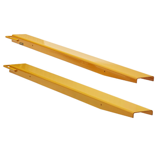 Pallet Fork Extensions, 1520 mm Length 115 mm Width, Heavy Duty Steel Fork Extensions for Forklifts, 1 Pair Forklift Extensions, Industrial Forklift Fork Attachments for Forklift Truck, Yellow