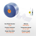 Strip Curtain 3048cm Clear Ribbed PVC 3mm Bulk Roll Door Strips