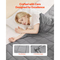 Weighted Blanket, 11 kg, 2235 x 2640 mm King Size, Cooling Breathable Heavy Blanket with Glass Beads, All-Season Use, Suitable for 113-140 kg Adults, Anxiety Stress Relief, Improve Sleep, Grey