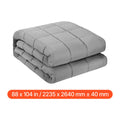 Weighted Blanket, 11 kg, 2235 x 2640 mm King Size, Cooling Breathable Heavy Blanket with Glass Beads, All-Season Use, Suitable for 113-140 kg Adults, Anxiety Stress Relief, Improve Sleep, Grey
