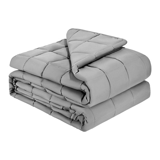 Weighted Blanket 11kg King Size Grey Cooling Glass Beads