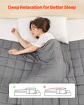 Weighted Blanket 11kg QUEEN Grey Cooling Breathable Glass Beads