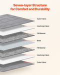 Weighted Blanket 11kg QUEEN Grey Cooling Breathable Glass Beads