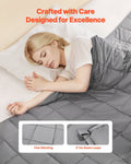 Weighted Blanket 11kg QUEEN Grey Cooling Breathable Glass Beads