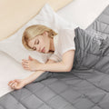 Weighted Blanket 11kg QUEEN Grey Cooling Breathable Glass Beads