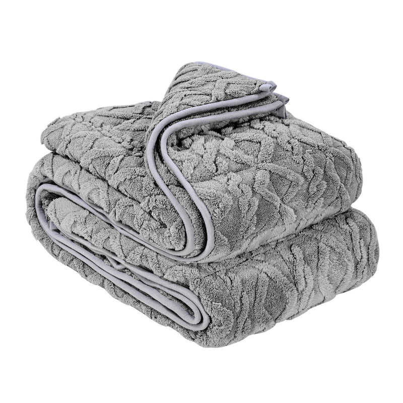 Weighted Blanket, 9 kg, 1524 x 2032 mm QUEEN Size, Sherpa Fleece Heavy Blanket with Glass Beads, Soft Warm Cozy Fluffy Touch, for 90-113 kg Adults, Anxiety Stress Relief, Improve Sleep, Grey
