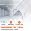 Strip Curtain, 2286 cm L x 20 cm W x 2 mm Thickness, Clear Ribbed PVC Curtain Strip Door Bulk Roll, Plastic Door Strips for Doorways of Supermarket, Garage, Warehouse, Barn, Pet Animal House