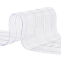 Strip Curtain, 2286 cm L x 20 cm W x 2 mm Thickness, Clear Ribbed PVC Curtain Strip Door Bulk Roll, Plastic Door Strips for Doorways of Supermarket, Garage, Warehouse, Barn, Pet Animal House