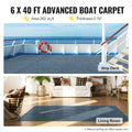 Marine Grade Carpet 1.8x12m Grey Waterproof Boat Deck Outdoor Rug