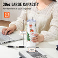 8 Pack Straight Sublimation Tumblers, 30 oz Blank Tumbler Bulk, Stainless Steel Double Wall Tumbler Cups with Straw, Lid, Brush, Base, Shrink Wrap, Gift Box, for Heat Press and Heat Transfer
